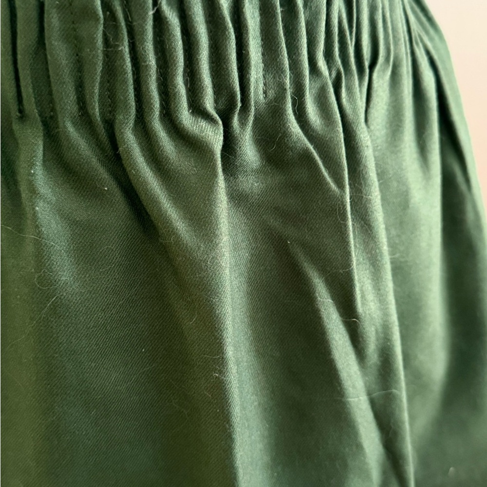 J. Crew Forest Green A-Line Skirt - Picture 2 of 4